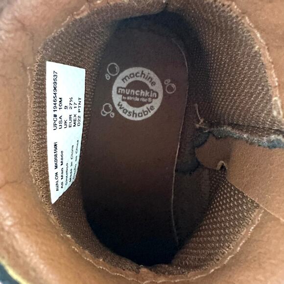 Munchkin Machine Washable Bow Detail Boots Brown Toddler Size 9 Durable Casual - Picture 7 of 7